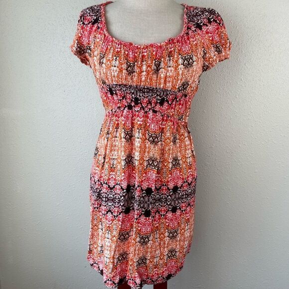 Allison Brittney Short Sleeve Midi Dress Size S EUC - Picture 1 of 6